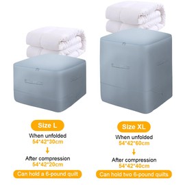 OSDUE Ultra Space Saving Self-Compressing Organiser, 2024 Compressing Bag, Space-Saving Bags, Self-Compressing Movable Organiser Bags for Duvets, Clothes, 52 x 42 x 30 cm