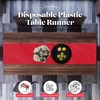 Red 12 Pack Premium Disposable Plastic Table Runner 14 x