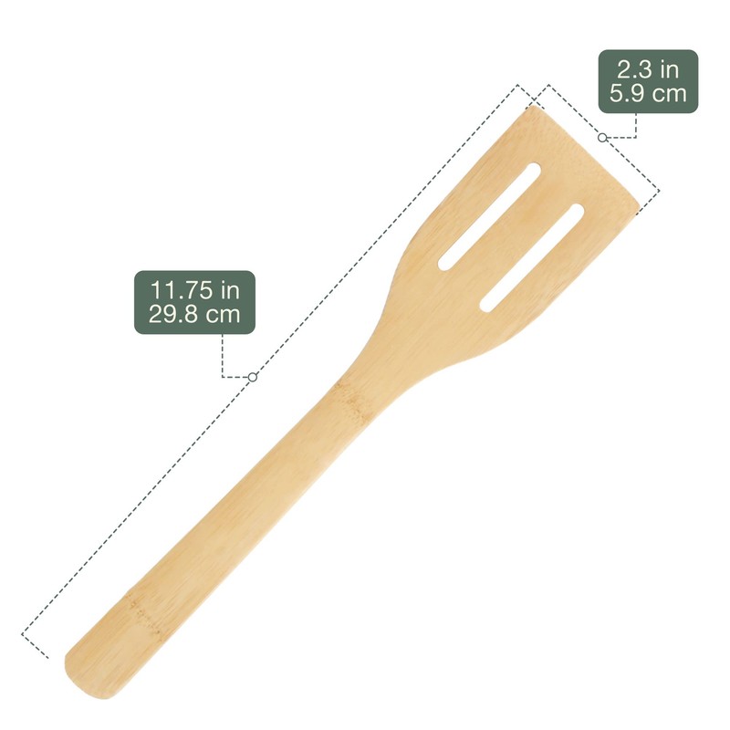Bamboo Serving/Cooking Utensils - B14 - Offset Turner/Spatula - 5