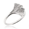 Sovats Women's Ginkgo Leaf Ring, Sterling Silver