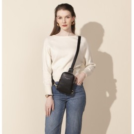 INICAT Small Crossbody Sling Bags for Women Vegan Leather Cell Phone Purse Fanny Packs for Women Men(Black)