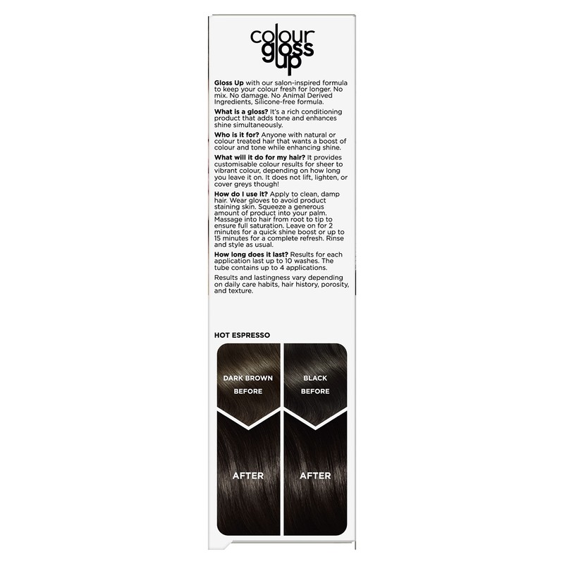 Clairol Colour Gloss Up Instant Toning Gloss, Hot Espresso, 130ml