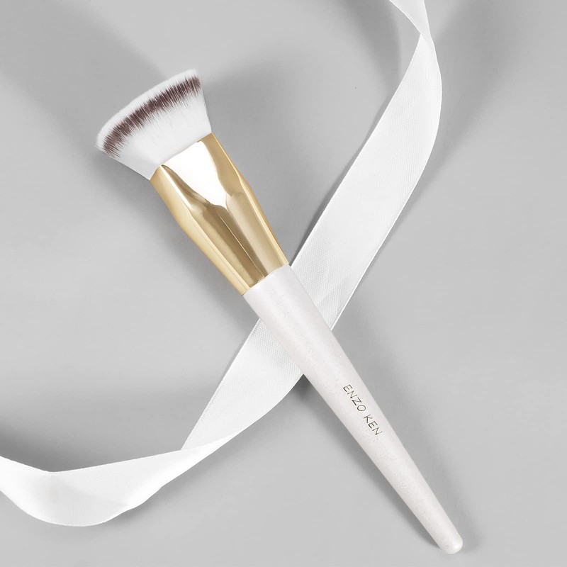 ENZO KEN Flat Top Cream Contour and Foundation Brush Makeup