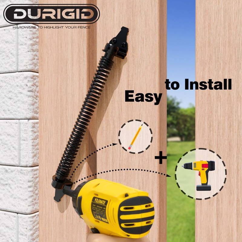 DURIGID 14" Gate Springs Self Closing Outdoor, Gate Spring Self