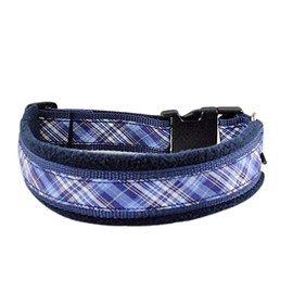 Halsband Schottenkaro blau 50-55 cm Halsumfang