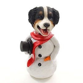 Bernese Mountain Dog Jolly Holidog Snowman Christmas Decoration Figurine Ornament