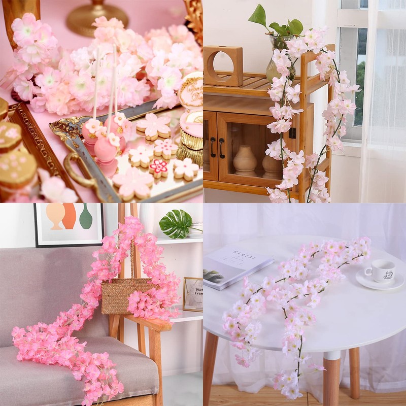 SCHIB Guirnaldas de Flores de Cerezo Artificiales, Aplicar para Decoración