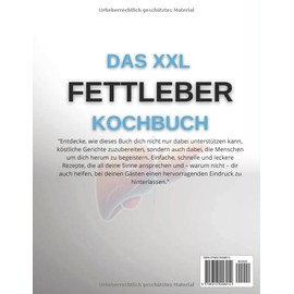  Das XXL Fettleber Kochbuch: 100 Gesunde, K?stliche und Schnelle Rezepte mit Wenig Fett und Vielen N?hrstoffen, Perfekt fr die ganze Familie Mit Einem ... und 2 Wochen Training (German Edition)