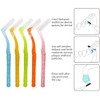 50pcs Interdental Brushes, 5 Sizes Angled Head Tooth Picks Dental