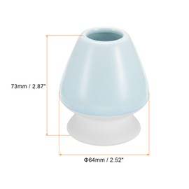 HARFINGTON Ceramic Chasen Stand 73mm Matcha Whisk Holder Teas Set Whisks Stand Traditional Matcha Tea Chasen Holder Tea Set Accessories for Tea Tasting, Light Blue