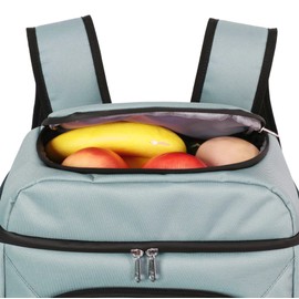 Backpack Cooler Cooler Bag Waterproof Thermal Equipment to Keep Cold Warm Meals and Drinks for the Beach Summer Camping Picnics Hiking (18 Litres Grey)