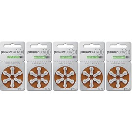 PowerOne Hearing Aid Batteries Size 312 - 50 Packs of 6 Cells