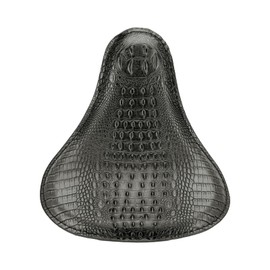 VG MOTO Motorcycle Drive Seat Bobber Solo Seat with Spring Base Mounting Bracket Kit Replacement for Harley Davidson Sportster XL 883 1200 (Black-Gourd Crocodile)