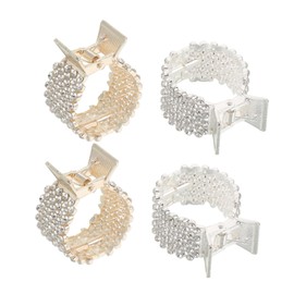 TOVINANNA 4pcs High Ponytail Rhinestone Hair Clips Metal Decorative Claw Holder Elegant Hair Accessories for Women Versatile for Weddings Daily Use and Stylish Hairdos