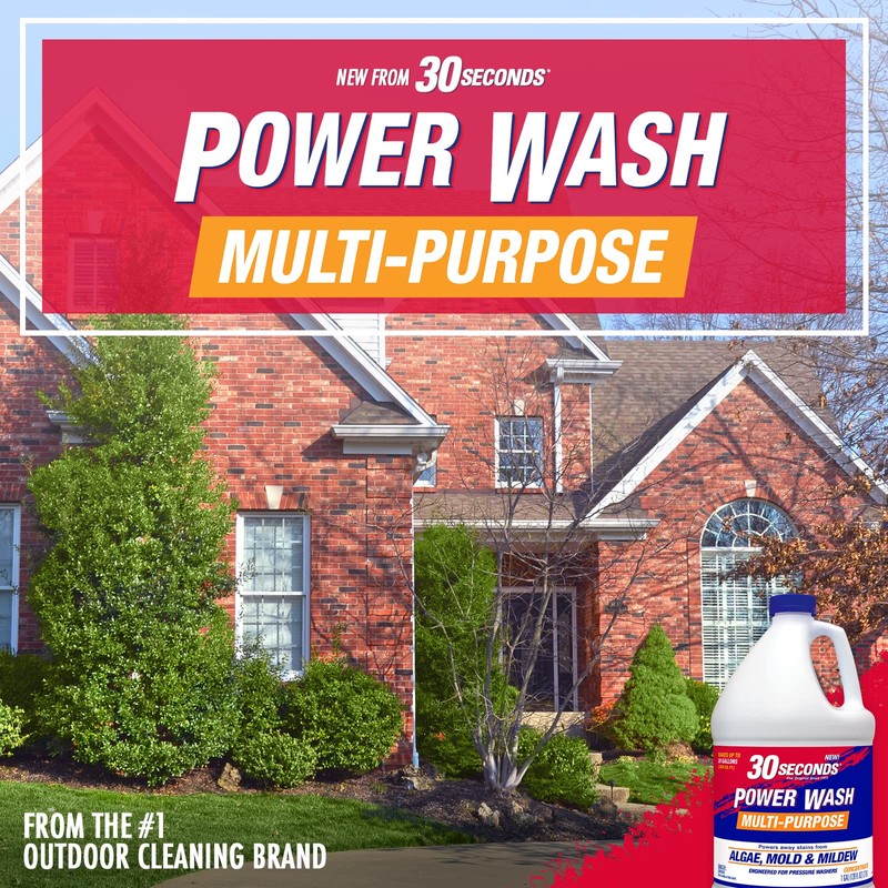 30 SECONDS Pressure Washer Concentrated Cleaner – Power Cleans Stains