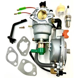 Kindza Dual Fuel Carburetor LPG Gas Generator for Honda Predator GX390 188F 190F 5-8KW