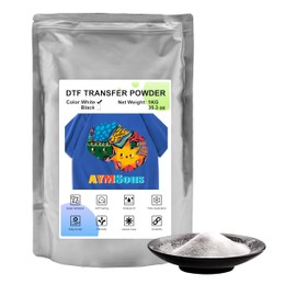 AYMSous White Transfer Powder DTF Powder 1KG/35.3 oz White Digital Transfer Hot Melt Adhesive, Work for All DTG Printer and DTF Printer, Pretreat Powder for All Fabric T-Shirt Pillow etc.