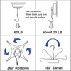 6Pcs Swing Magnetic Hook Set No Drilling Need Decorative Beautiful