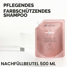 Kérastase Shampoo for Damaged or Damaged and Coloured Hair, Nourishing Hair Bath, Bain Riche Chroma Respect, Chroma Absolute Refill, 500 ml