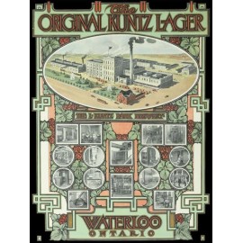 Kuntz The Original Kuntz Lager Beer, Waterloo New Metal Sign: 12 x 16 - Free Shipping