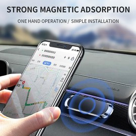 Magnetic Car Phone Holder, Powerful Magnet Mount for Dash, Sticks to Any Dashboard for GPS in Van.