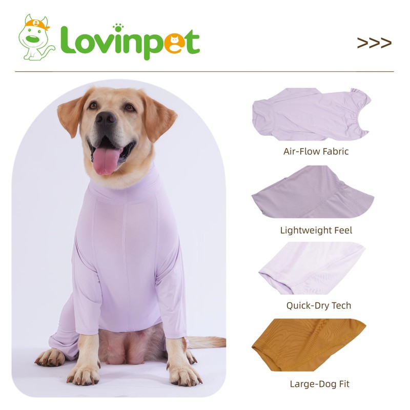 LovinPet UPF 50+ Dog Sun Protection Shirt for Medium and