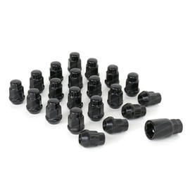 Corvette Lug Nuts and Wheel Locks Set - Black for 1997-2019 C5, C6, C7, Z06, ZR1, Grand Sport