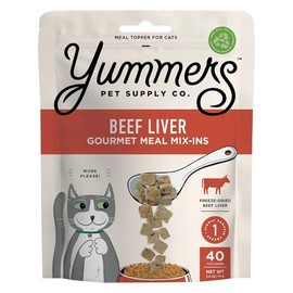 Yummers, Beef Liver Gourmet Meal Mix-Ins Freeze-Dried Cat Food Topper, 2.5008 Ounce