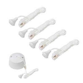 4pcs Pull Cord String with Connector, Spare Cord Pull for Ceiling Switch, Replacement Cords-Pull for Ceiling Switch, Nylon Pull-Cords Light Switch Bath Light Pull-Cord and String for Bathroom Bedroom