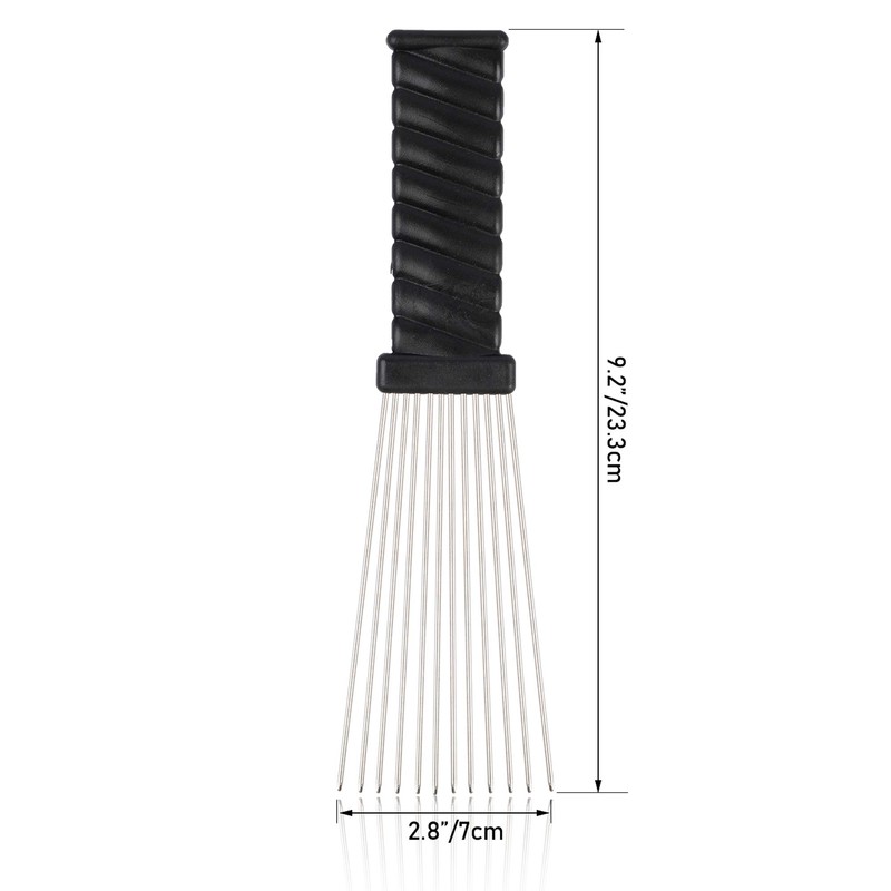 Folansy Wave Style Afro Comb, Metal African American Pick Comb