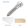 sourcing map Hex Lag Screws, M12 x 60mm 304 Stainless