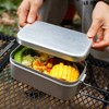 Aluminum Lunch Box Folding Handle Portable Stainless Steel Light Weight