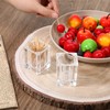 Ezymivs 2PCS Cocktail Pick Holder, Clear Acrylic Toothpick Holder Rhombu