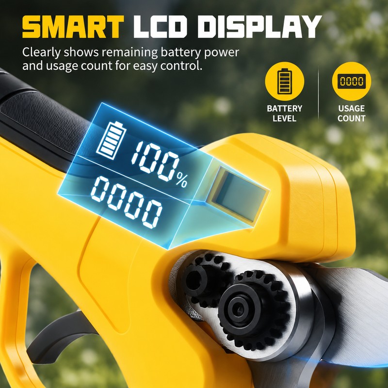Cordless Electric Pruning Shears for Garden Trimming – Brushless Motor