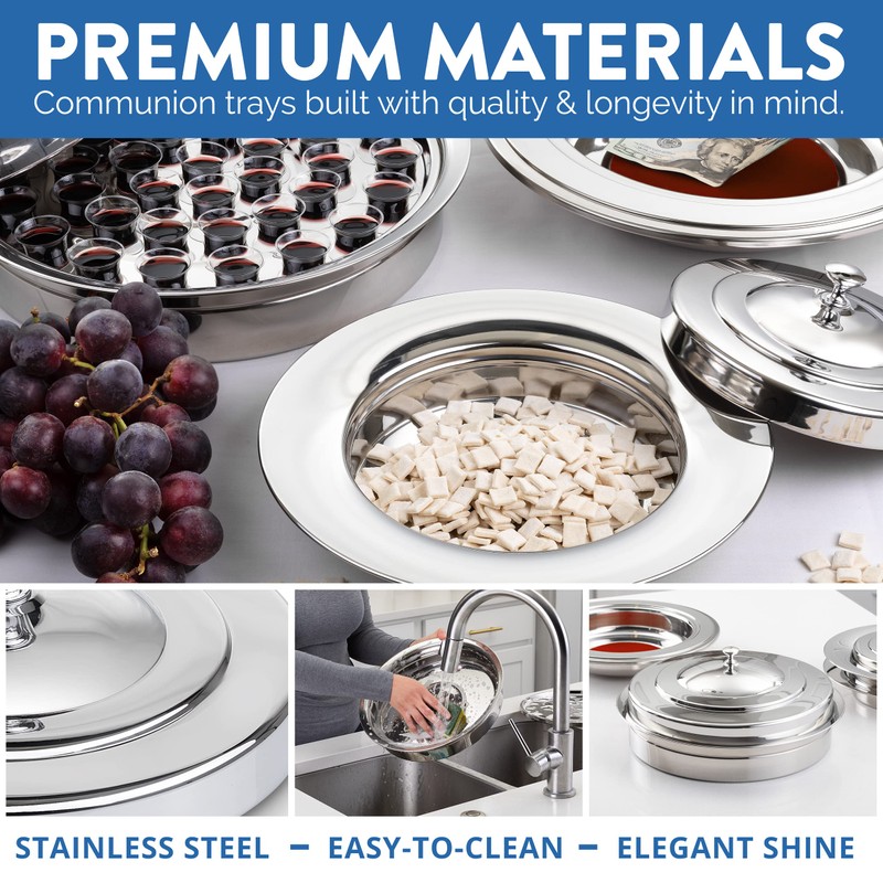 Steadfast Selections - (Offering Plate Red Premium Stainless Steel Offering