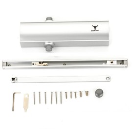 Series 5000 Automatic Door Closer – Surface Mounted Hydraulic Closer with Hold Open Arm – Adjustable Speed, Easy Install with Template and Video – Residential & Commercial Grade