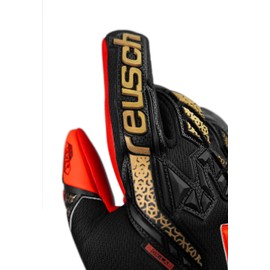Reusch Attrakt Freegel Silver Junior Breathable Goalkeeper Gloves Children Teenagers Football Gloves for All Weather Conditions and Pitch Surfaces