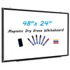 H-Qprobd 48"x24" Magnetic White Board Dry Erase Wall Mount Whiteboard