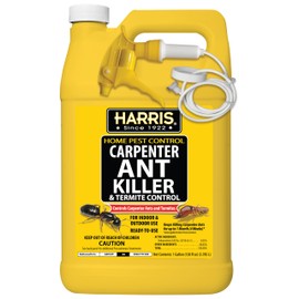 Harris Carpenter Ant Killer & Termite Control Treatment, Kills On Contact, Odorless & Non-Staining Formula, 128 Oz