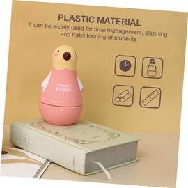 iplusmile Mechanical Timer Cartoon Parrot Shape Practical Cooking Reminder for Kitchen Easy to Use Cute Design Efficient Household Timer Pink