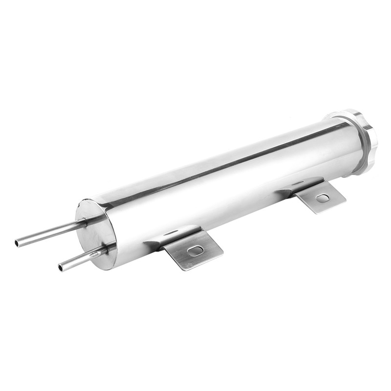 2x10in Overflow Tank Can Polished Stainless Steel Coolant Radiator 14oz