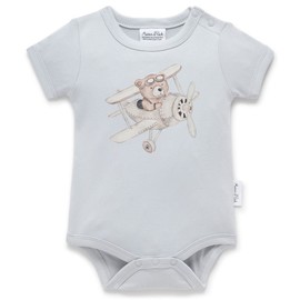 Aster & Oak Flying Oli Bear Print Onesie, 000 (0 - 3 Months)