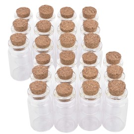 allgala 24-PK 4ml 22x40mm Glass Bottle Vial Mini Mason Jar