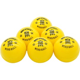 MARIB Wind Cricket Balls - Indoor & Outdoor Soft Training Cricket Ball for Coaching Practice (Yellow)