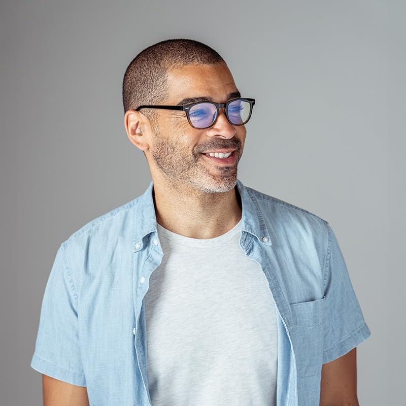 OPTIMUM OPTICAL Blue Light Filtering Scratch-Resistant Lens Rectangular Frame Magnifying