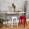 Vogue Furniture Direct 24" High Bar Stools Backless White Metal