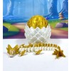 5pcs 3D Printed Axolotl Dragon and Egg, Articulated Gold Mini