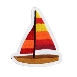 Sail Boat Patch Emoji Ocean Toy Embroidered Iron On