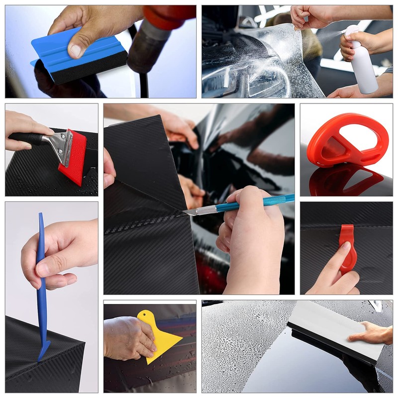 DIYSELF Window Tint Kit for Cars, 45 Pcs Vehicle Glass