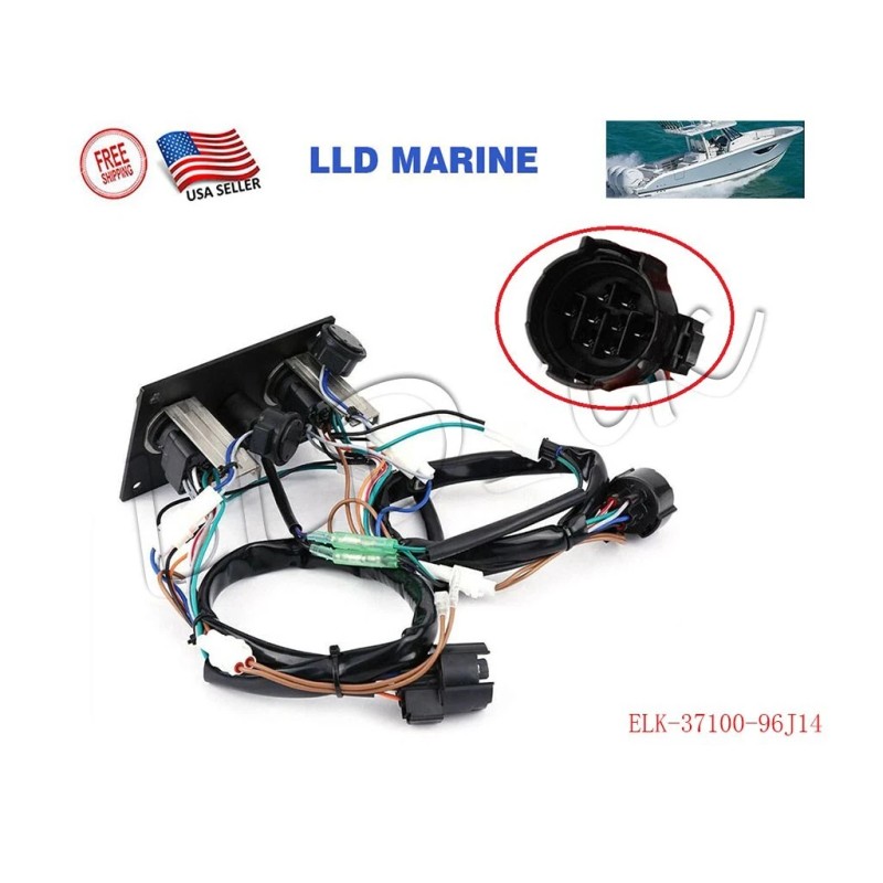 LLD_TK Suzuki Outboard Dual Engine Ignition Key Switch Panel 37100-96J15